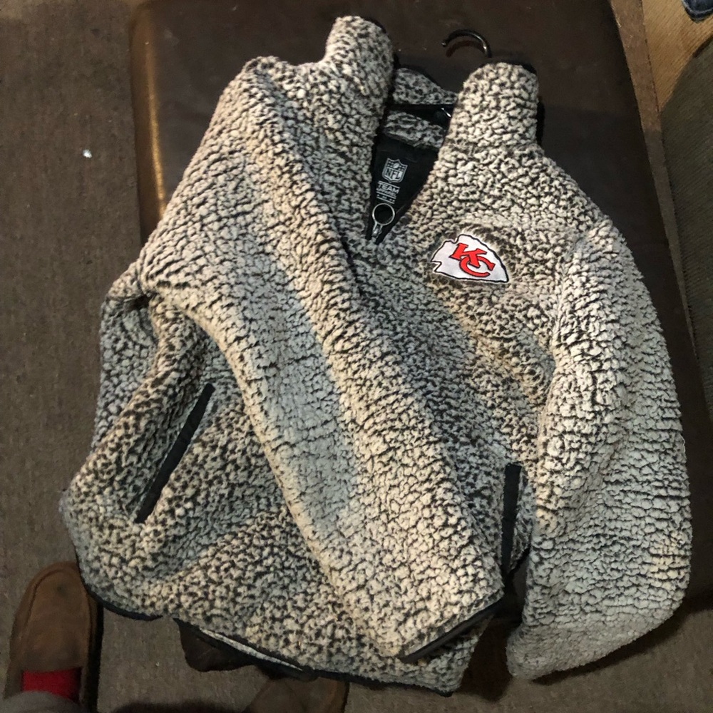 NFL Gray Sherpa Puffer Jacket